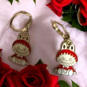 Pick -1 Lububu gold hoop clasp earrings